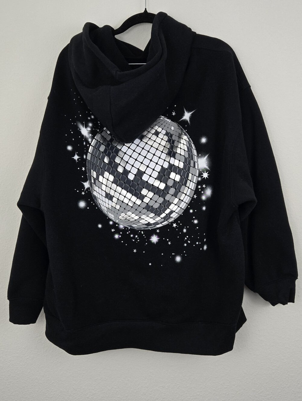 Black Wild Fable Hoodie with Silver Disco Ball
